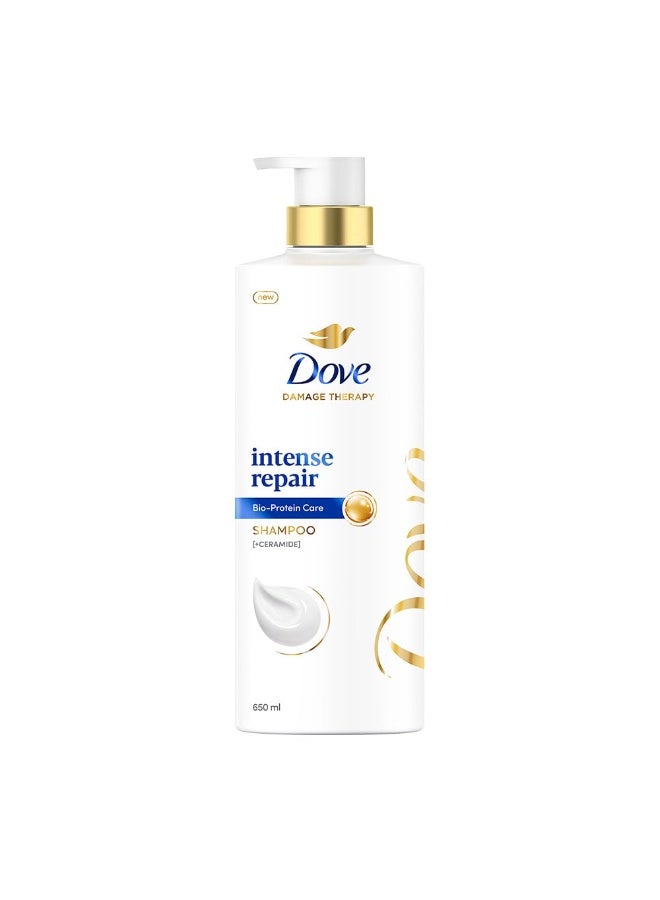 Dove Intense Repair Shampoo 650 ml || Repairs Dry and Damaged Hair || Strengthening Shampoo for Smooth & Strong Hair - Image 1